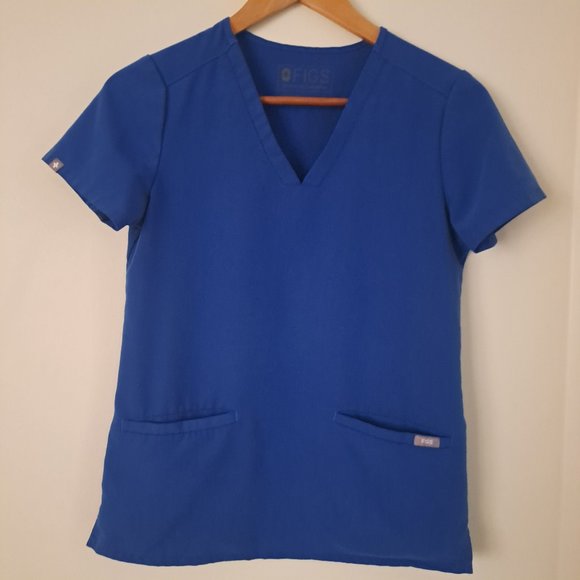 FIGS Women's Technical Collection Casma Royal Blue Scrub Top Sz XXS - Picture 1 of 7